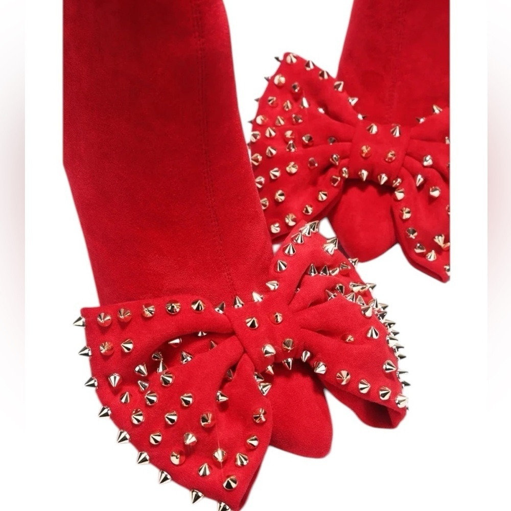 Cape Robbin . Red Embellished Ankle Booties - Picture 4 of 9